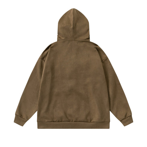 Men's Vintage Graffiti Print Fleece Hoodie | Streetwear Oversized Pullover Sweatshirt | Cozy Fall Outerwear