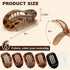 4 PCS Flat Hair Clips, Round Lay Down Hair Claw Clips for Women Girls, Comfortable Curved Flat Clips for Thick Thin Hair