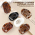 4 PCS Flat Hair Clips, Round Lay Down Hair Claw Clips for Women Girls, Comfortable Curved Flat Clips for Thick Thin Hair