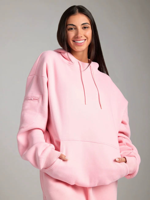 Women’s Casual Hoodie & Trousers Set – Loose Two-Piece Sweatsuit | Cozy Hooded Top and Long Pants Lounge Outfit