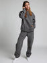 Women’s Casual Hoodie & Trousers Set – Loose Two-Piece Sweatsuit | Cozy Hooded Top and Long Pants Lounge Outfit