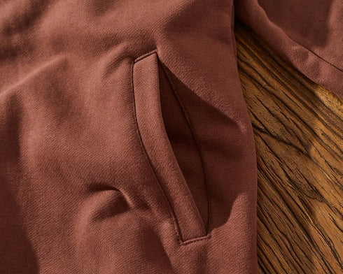 Men’s Heavyweight Cotton Hoodie – 500G Thick Knitted Pullover | Vintage Retro Hooded Sweatshirt for Autumn & Winter Casual Wear