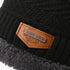 Warm Men's Winter Cashmere Knit Hat, Scarf and Glove Set - Windproof & Insulated for Cold Weather