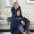 Oversized Fleece Wearable Blanket Hoodie – Double-Faced Warm Winter Pullover with Large Pocket | Unisex Cozy Sweatshirt Robe for Women & Men