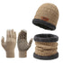 Warm Men's Winter Cashmere Knit Hat, Scarf and Glove Set - Windproof & Insulated for Cold Weather