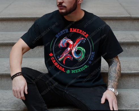 North America 2026 Soccer T-Shirt, USA Mexico Canada Game Day Tee for Men and Women