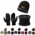 Warm Men's Winter Cashmere Knit Hat, Scarf and Glove Set - Windproof & Insulated for Cold Weather