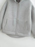 Women's Heavyweight Full-Zip Hoodie Sweatshirt | High Street Loose Fit Autumn/Winter Jacket | Solid Color with Pockets