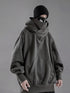 Men’s Embroidered Turtleneck Hoodie – Japanese Ninja Streetwear Oversized Y2K Pullover | Hip Hop Fleece Graphic Sweatshirt with Pocket (Autumn)
