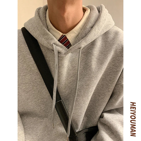 Men’s Oversized Hoodie – Casual Streetwear Hooded Sweatshirt for Spring & Fall | Loose Fit Harajuku Style Hoodie