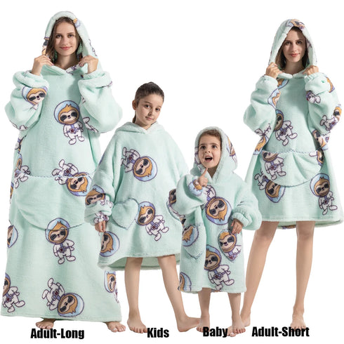 Oversized Wearable Blanket Hoodie – Fleece Giant TV Hoodie with Sleeves for Adults | Warm Winter Pullover for Women & Men | Halloween Pumpkin Hoodie