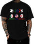 Worldwide Flags 2026 Soccer T-Shirt, USA Canada Mexico Fan Tee for Unisex Football Lovers