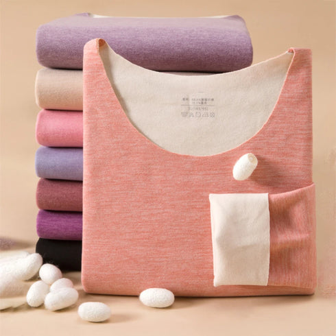 Women's Fleece-Lined Thermal Underwear Set - First Base Layer Long Johns Undershirt