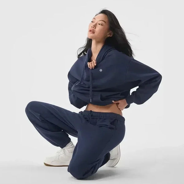 Women’s Cotton Printed Hoodie – Loose-Fit Pullover with Drawstring | Multi-Functional Yoga, Sports & Casual Outdoor Sweatshirt