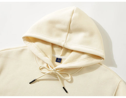 Men’s & Women’s Oversized Fleece Hoodie – 500g Thick Pullover | Unisex Loose Solid Hoodie for Autumn & Winter | Warm Casual Hooded Sweatshirt
