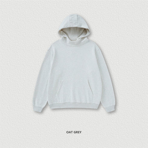Men’s & Unisex Heavyweight Fleece Hoodie – 385G Thick Pullover | American Retro Loose-Fit Hooded Sweatshirt for Autumn & Winter