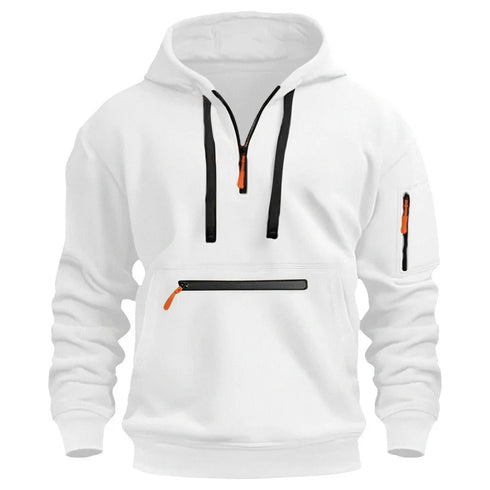Men's Lightweight Pullover Hoodie - Casual Spring & Fall Hoodie with Arm Pocket
