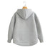 Women's Heavyweight Full-Zip Hoodie Sweatshirt | High Street Loose Fit Autumn/Winter Jacket | Solid Color with Pockets