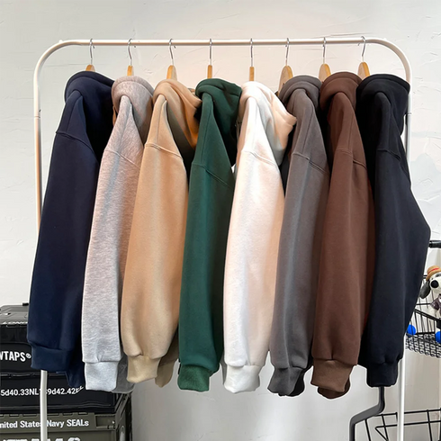 Men’s Heavy Cotton Hoodie – 100% Thick Fleece Pullover | Long Sleeve Loose Fit Winter Sweatshirt | Casual Gothic Plus Size Hooded Jacket