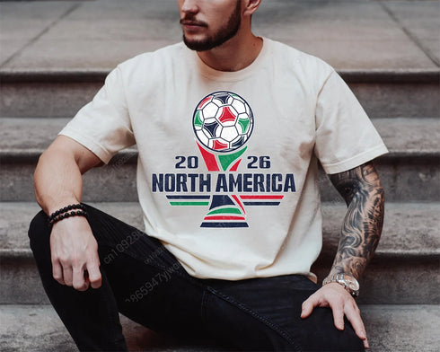 North America 2026 Soccer T-Shirt, USA Mexico Canada Game Day Tee for Men and Women
