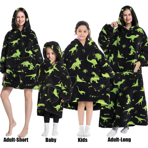 Oversized Wearable Blanket Hoodie – Fleece Giant TV Hoodie with Sleeves for Adults | Warm Winter Pullover for Women & Men | Halloween Pumpkin Hoodie