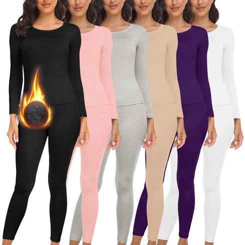 Women's Thermal Underwear Set - Lightweight Base Layer Long Johns for Cold Weather, Warm Pajama