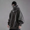 Men’s Embroidered Turtleneck Hoodie – Japanese Ninja Streetwear Oversized Y2K Pullover | Hip Hop Fleece Graphic Sweatshirt with Pocket (Autumn)