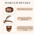 4 PCS Flat Hair Clips, Round Lay Down Hair Claw Clips for Women Girls, Comfortable Curved Flat Clips for Thick Thin Hair