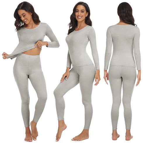 Women's Thermal Underwear Set - Lightweight Base Layer Long Johns for Cold Weather, Warm Pajama