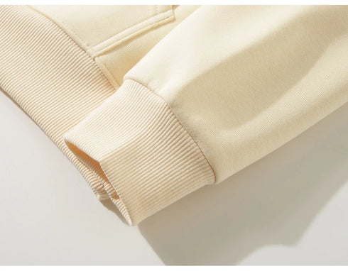 Men’s & Women’s Oversized Fleece Hoodie – 500g Thick Pullover | Unisex Loose Solid Hoodie for Autumn & Winter | Warm Casual Hooded Sweatshirt