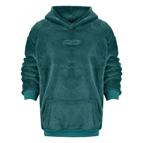 Men’s Plush Fleece Hoodie – Big & Tall Solid Color Zip-Up Sweatshirt | Lightweight Spring Casual Fuzzy Hoodie with Detachable Hood