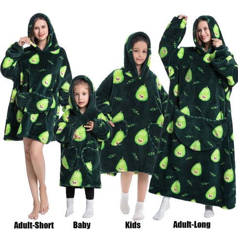 Oversized Wearable Blanket Hoodie – Fleece Giant TV Hoodie with Sleeves for Adults | Warm Winter Pullover for Women & Men | Halloween Pumpkin Hoodie