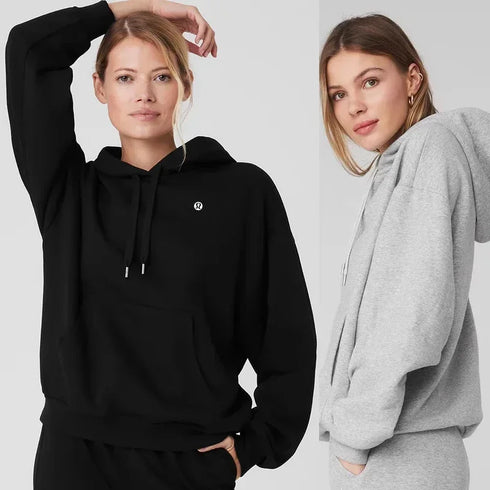 Women’s Cotton Printed Hoodie – Loose-Fit Pullover with Drawstring | Multi-Functional Yoga, Sports & Casual Outdoor Sweatshirt