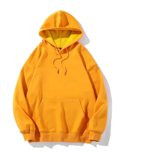 Men’s Heavy Cotton Hoodie – 100% Thick Fleece Pullover | Long Sleeve Loose Fit Winter Sweatshirt | Casual Gothic Plus Size Hooded Jacket