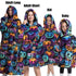 Oversized Wearable Blanket Hoodie – Fleece Giant TV Hoodie with Sleeves for Adults | Warm Winter Pullover for Women & Men | Halloween Pumpkin Hoodie