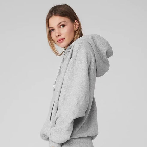 Women’s Cotton Printed Hoodie – Loose-Fit Pullover with Drawstring | Multi-Functional Yoga, Sports & Casual Outdoor Sweatshirt