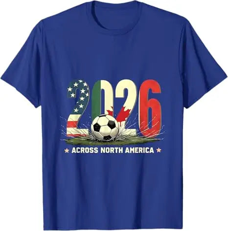 Vintage 2026 North America Soccer T-Shirt, USA Canada Mexico Fan Tee for Men and Women