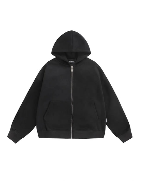 Unisex Full-Zip Hoodie Jacket with Integrated 3D Backpack | Travel-Ready Punk Style Lightweight Sweatshirt