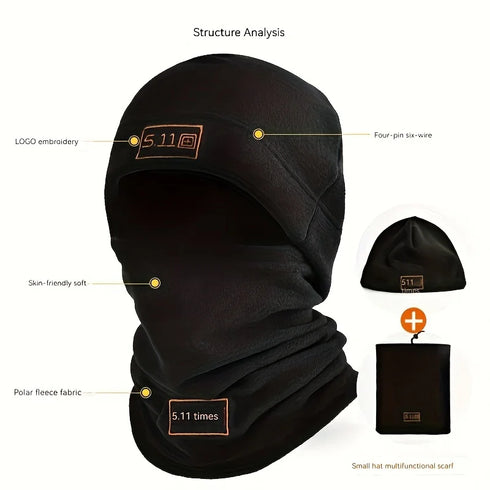 Warm Fleece Winter Hat, Scarf & Mask Set - Cold Weather Protection for Men & Women