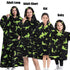 Oversized Wearable Blanket Hoodie – Fleece Giant TV Hoodie with Sleeves for Adults | Warm Winter Pullover for Women & Men | Halloween Pumpkin Hoodie