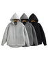 Women's Heavyweight Full-Zip Hoodie Sweatshirt | High Street Loose Fit Autumn/Winter Jacket | Solid Color with Pockets
