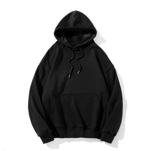 Men’s Heavy Cotton Hoodie – 100% Thick Fleece Pullover | Long Sleeve Loose Fit Winter Sweatshirt | Casual Gothic Plus Size Hooded Jacket