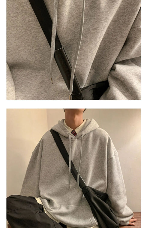 Men’s Oversized Hoodie – Casual Streetwear Hooded Sweatshirt for Spring & Fall | Loose Fit Harajuku Style Hoodie