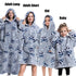 Oversized Wearable Blanket Hoodie – Fleece Giant TV Hoodie with Sleeves for Adults | Warm Winter Pullover for Women & Men | Halloween Pumpkin Hoodie