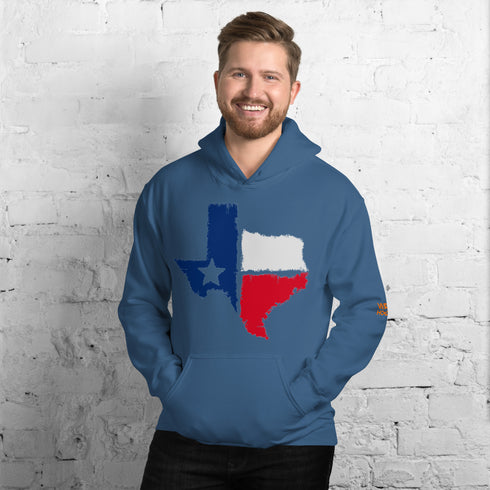 Men hoodie Texas Flag Fleece Hoodie: Stay Warm and Show Your Texas Spirit