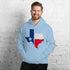Men hoodie Texas Flag Fleece Hoodie: Stay Warm and Show Your Texas Spirit