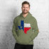 Men hoodie Texas Flag Fleece Hoodie: Stay Warm and Show Your Texas Spirit