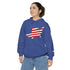 American flag on its map style with the Premium Garment-Dye Hoodie.