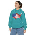 American flag on its map style with the Premium Garment-Dye Hoodie.