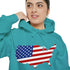American flag on its map style with the Premium Garment-Dye Hoodie.